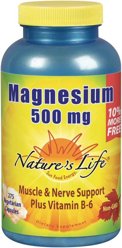 Magnesium 500mg | High Potency Magnesium Supplement Plus Vitamin B-6