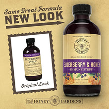 Load image into Gallery viewer, Honey Gardens Elderberry Syrup with Apitherapy Raw Honey, Propolis &amp; Elderberries