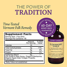 Load image into Gallery viewer, Honey Gardens Elderberry Syrup with Apitherapy Raw Honey, Propolis &amp; Elderberries