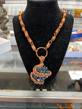 Load image into Gallery viewer, Titanium Aura Quartz Copper Crystal Necklace
