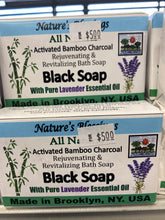 Load image into Gallery viewer, Activated Bamboo charcoal Black soap